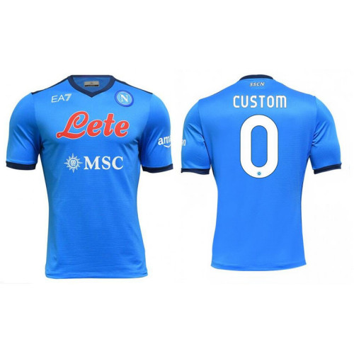 Youth CUSTOM 2021/22 SSC Napoli Replica Home Blue Jersey