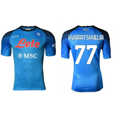 YOUTH 2023 SSC Napoli #77 Khvicha Kvaratskhelia Replica Home White Jersey YOUTH 2023 SSC Napoli #77 Khvicha Kvaratskhelia Replica Home White Jersey