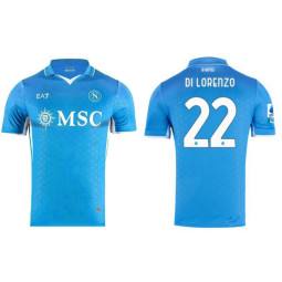 Youth Napoli 2024-25 Home Blue #22 DI LORENZO Replica Jersey