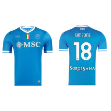 2025-2026 Napoli #18 Giovanni Simeone Authentic Blue Home Jersey