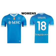 Women's 2025-2026 Napoli #18 Giovanni Simeone Authentic Blue Home Jersey