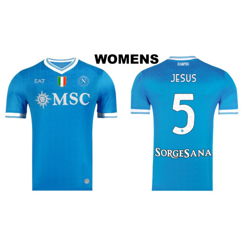 Women's 2025-2026 Napoli #5 Juan Jesus Replica Blue Home Jersey Women's 2025-2026 Napoli #5 Juan Jesus Replica Blue Home Jersey