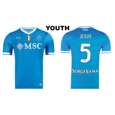 Youth 2025-2026 Napoli #5 Juan Jesus Authentic Blue Home Jersey
