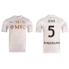 2025-2026 Napoli #5 Juan Jesus Authentic Cream Away Jersey