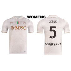 Women's 2025-2026 Napoli #5 Juan Jesus Authentic Cream Away Jersey