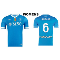 Women's 2025-2026 Napoli #6 Billy Gilmour Authentic Blue Home Jersey