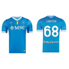 2025-2026 Napoli #68 Stanislav Lobotka Authentic Blue Home Jersey