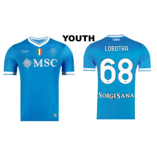 Youth 2025-2026 Napoli #68 Stanislav Lobotka Authentic Blue Home Jersey