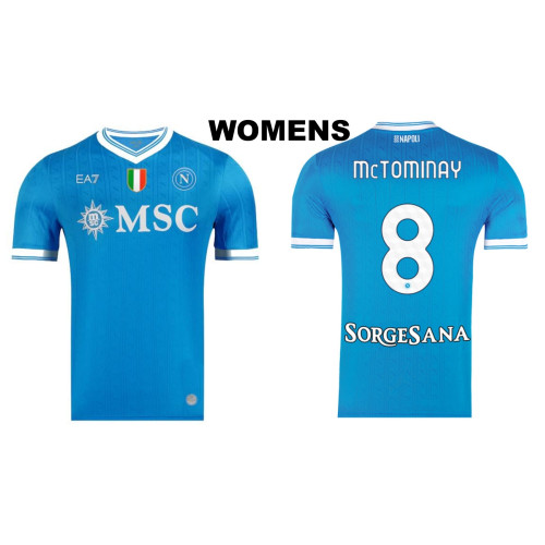 Women's 2025-2026 Napoli #8 Scott McTominay Replica Blue Home Jersey Women's 2025-2026 Napoli #8 Scott McTominay Replica Blue Home Jersey