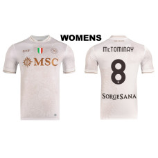 Women's 2025-2026 Napoli #8 Scott McTominay Authentic Cream Away Jersey