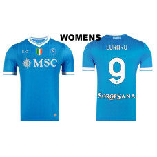 Women's 2025-2026 Napoli #9 Romelu Lukaku Authentic Blue Home Jersey