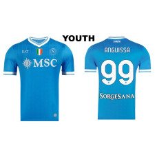 Youth 2025-2026 Napoli #99 André-Frank Anguissa Authentic Blue Home Jersey