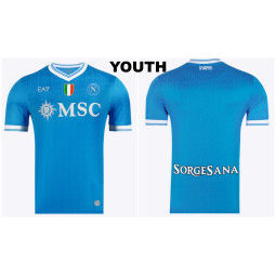 Youth Customize 2025-2026 Napoli Replica Blue Home Jersey