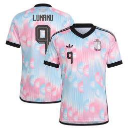 Belgium Romelu Lukaku 2026 World Cup Away Jersey Pastel Belgium Romelu Lukaku 2026 World Cup Away Jersey Pastel